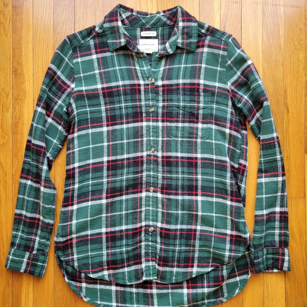 American Eagle Flannel Shirt Boyfriend Fit
